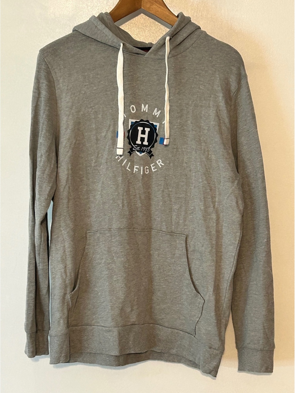 Tommy Hilfiger Gray Hoodie Sweatshirt Medium